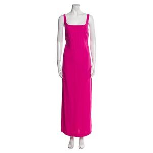 NWT Staud Pink Square Neck Long Dress Gown